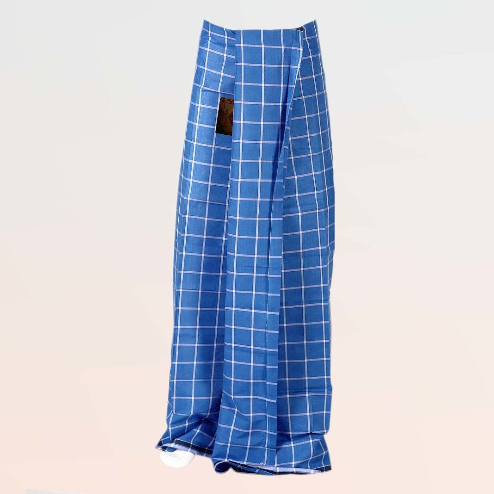 Super Medium Checked Ajantha Blue Color